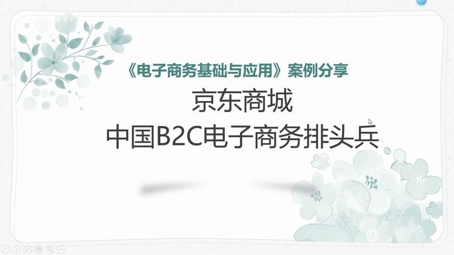 电子商务基础与应用案例分享《京东商城 中国b2c电子商务排头兵》